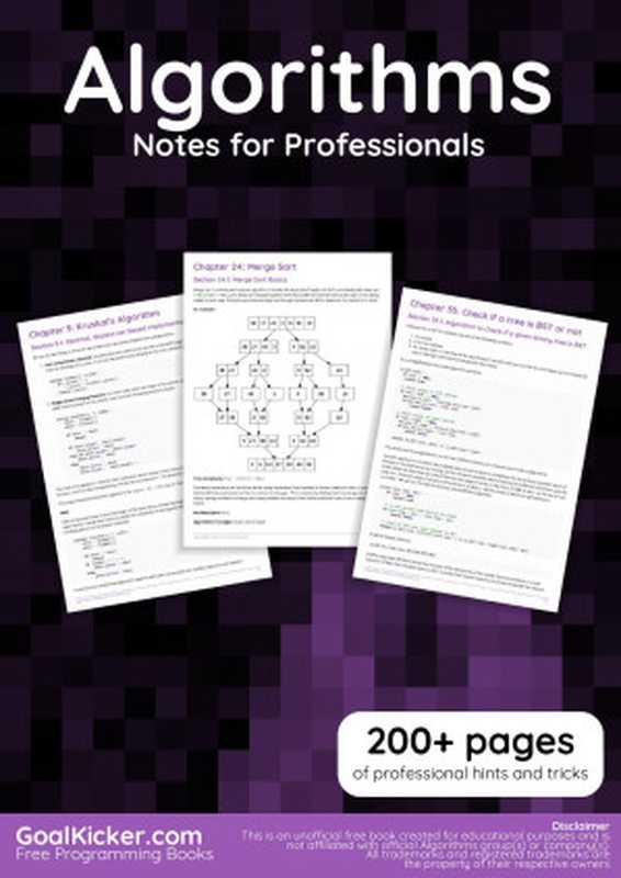 Algorithms Notes for Professionals（GoalKicker.com）（Goalkicker.com and Stack Overflow Documentation 2019）