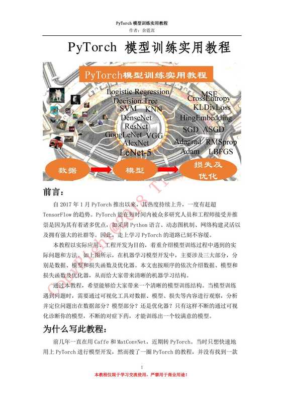 PyTorch 模型训练实用教程（余霆嵩）