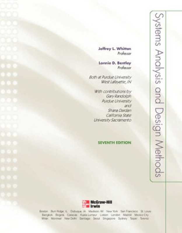 Systems Analysis and Design Methods（Jeffrey Whitten， Lonnie Bentley）（McGraw-Hill Education 2006）