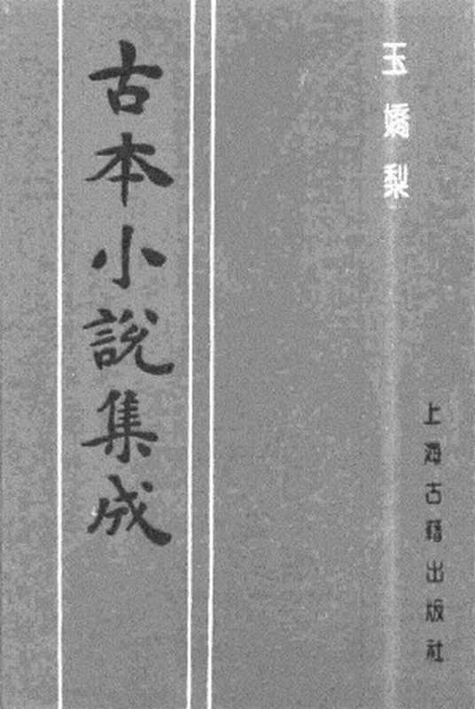 古本小说集成 4038 [清]荑秋散人编次-玉娇梨（清刊）（下）（上海古籍出版社1994）（[清]荑秋散人编次）（2017）