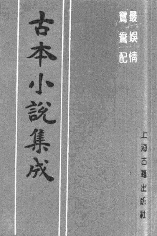 古本小说集成 4042 [明]佚名-最娱情（残）（明刊）、[清]烟水散人编次-鸳鸯配（清刊）二种（上海古籍出版社1994）（[明]佚名、[清]烟水散人编次）（2017）