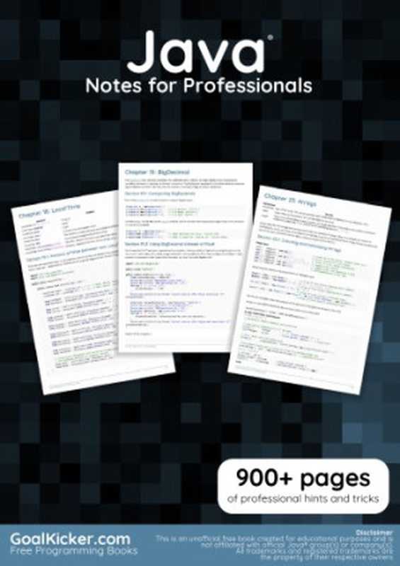 Java Notes for Professionals（Goal Kicker）（2018）