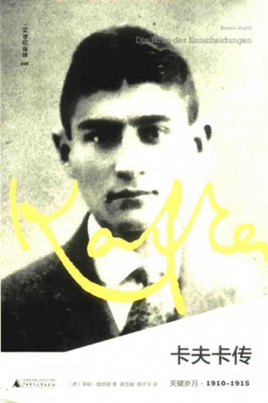 卡夫卡传：关键岁月&middot;1910-1915（莱纳&middot;施塔赫）（广西师范大学出版社 2022）